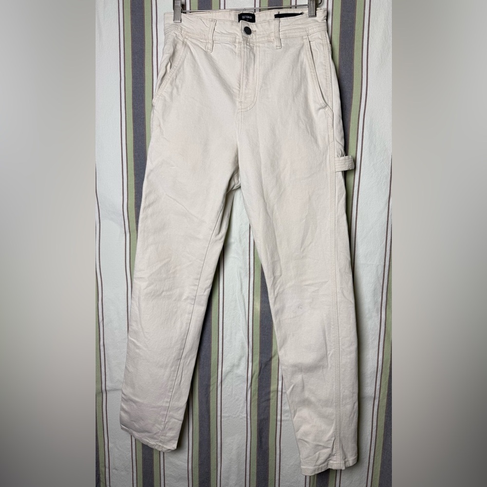 Cotton On Cream Carpenter Pants